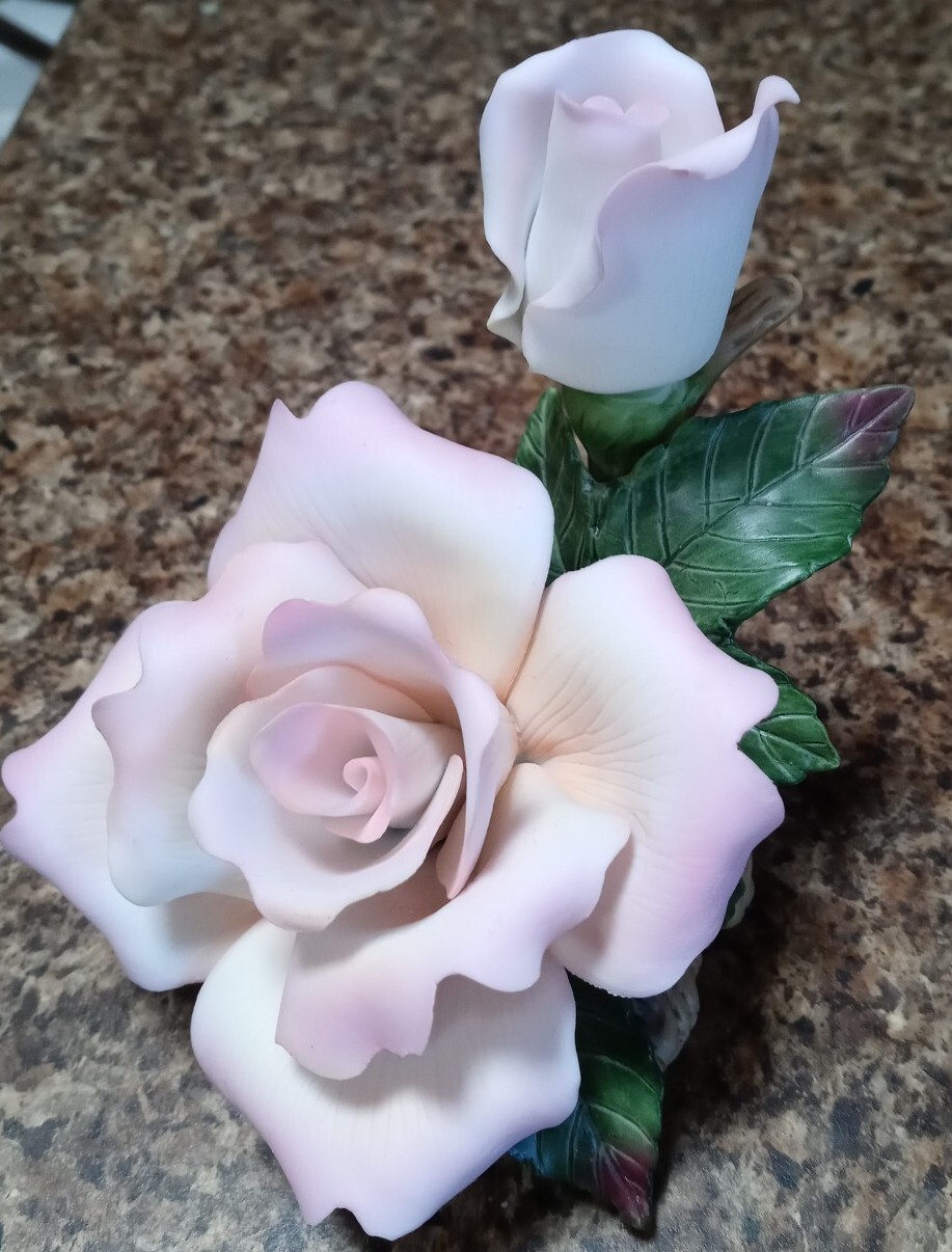 YH Fine Porcelain Pink Roses 1999 Limited Edition 4″x5″ Delicate Artistry
