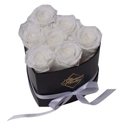 Preserved Red Roses Heart Box: Lasting Love Gift for Birthdays or Anniversaries