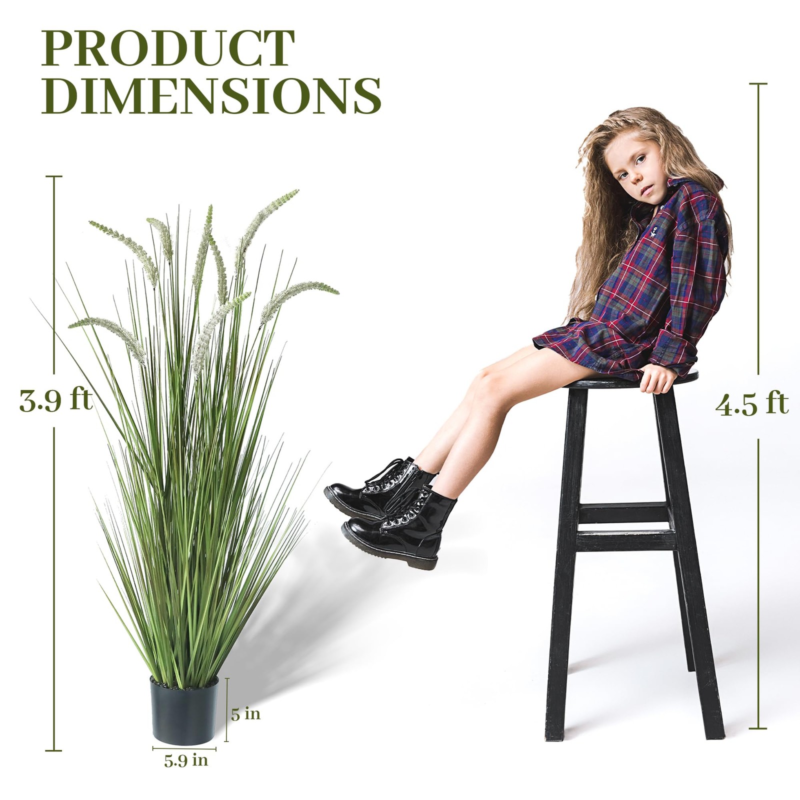 KOL 4ft 2-Pack Artificial Veronica Spiked Speedwell Grass, 47in Faux Veronica…