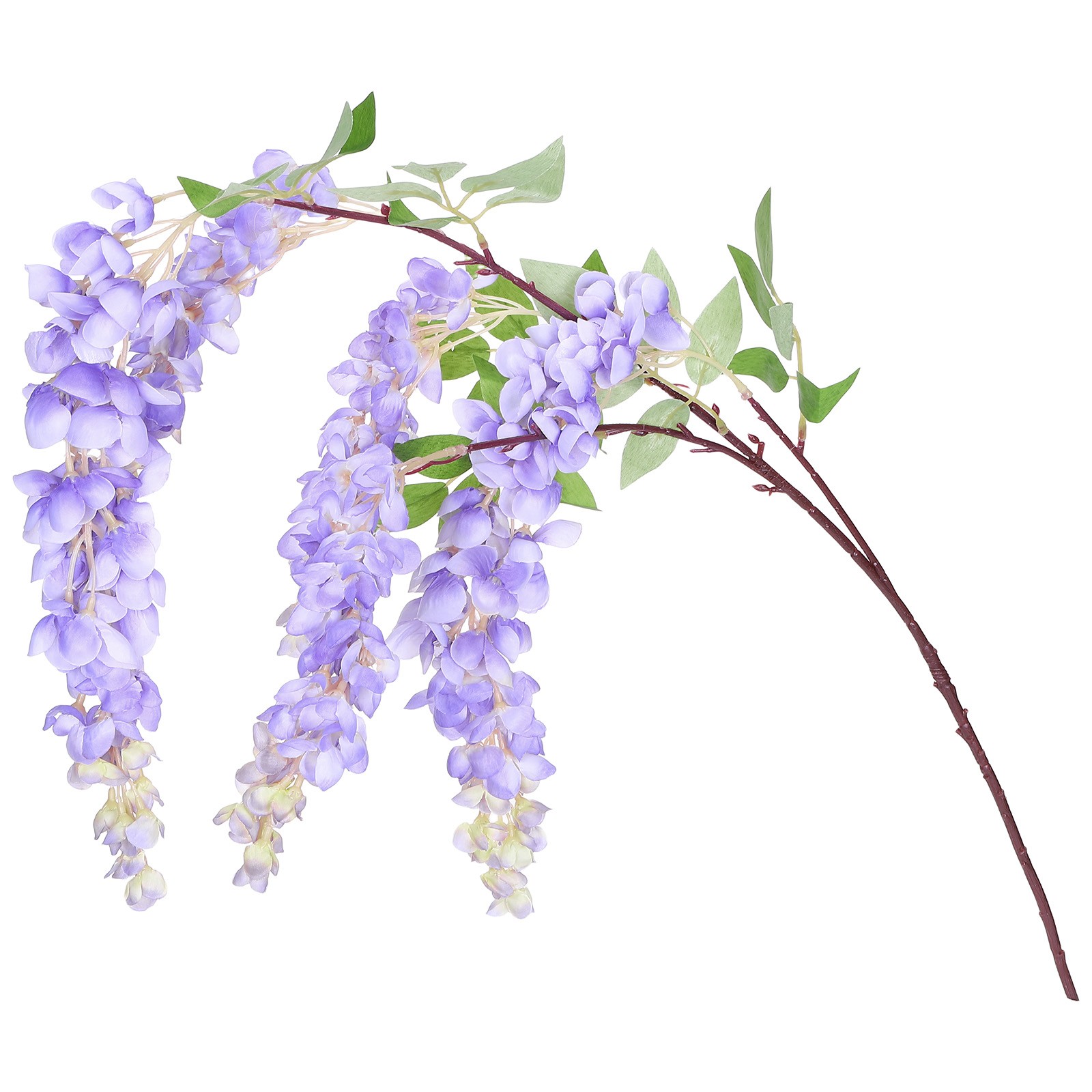 Artificial Wisteria Hanging Flowers 3.9 ft Fake Hanging Floral Purple