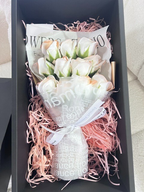 Soap Rose Forever Flower Gift Box, Preserved Flowers, Artificial Flower Bouquet