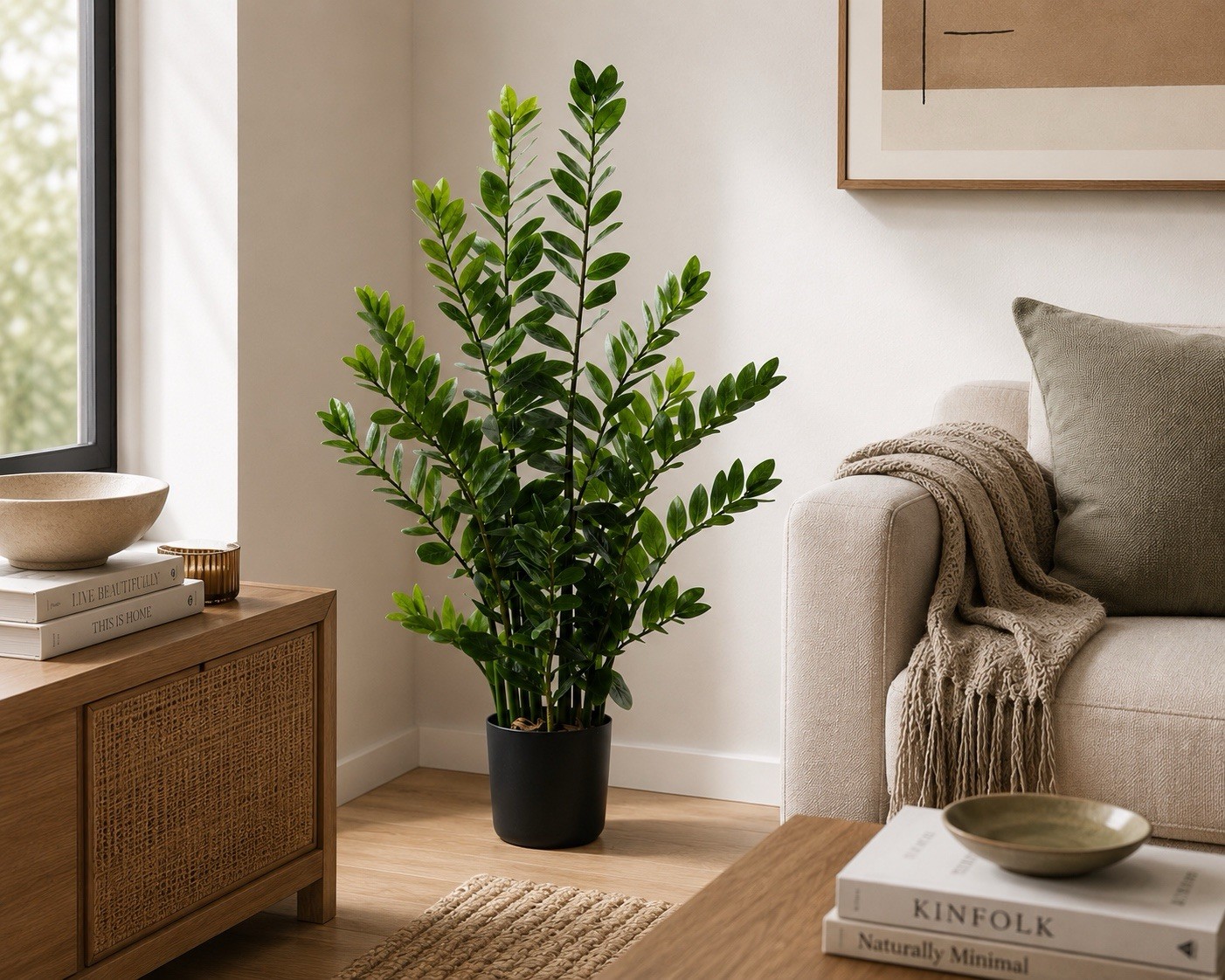 4’ Artificial ZZ Plant Zamioculcas Plant Home Office Decor. Retail $205