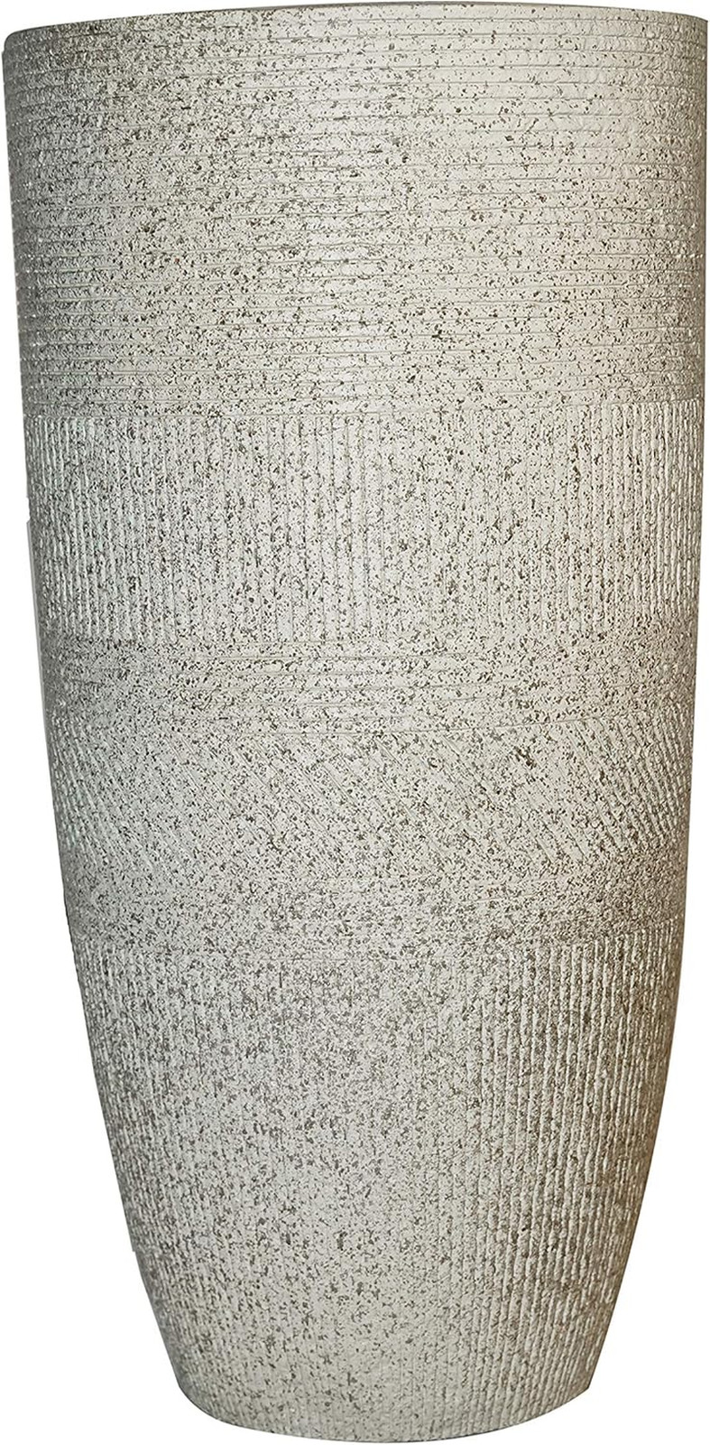 22″ Tall Realistic Faux Fiberstone Planter for Indoor/Outdoor Decor