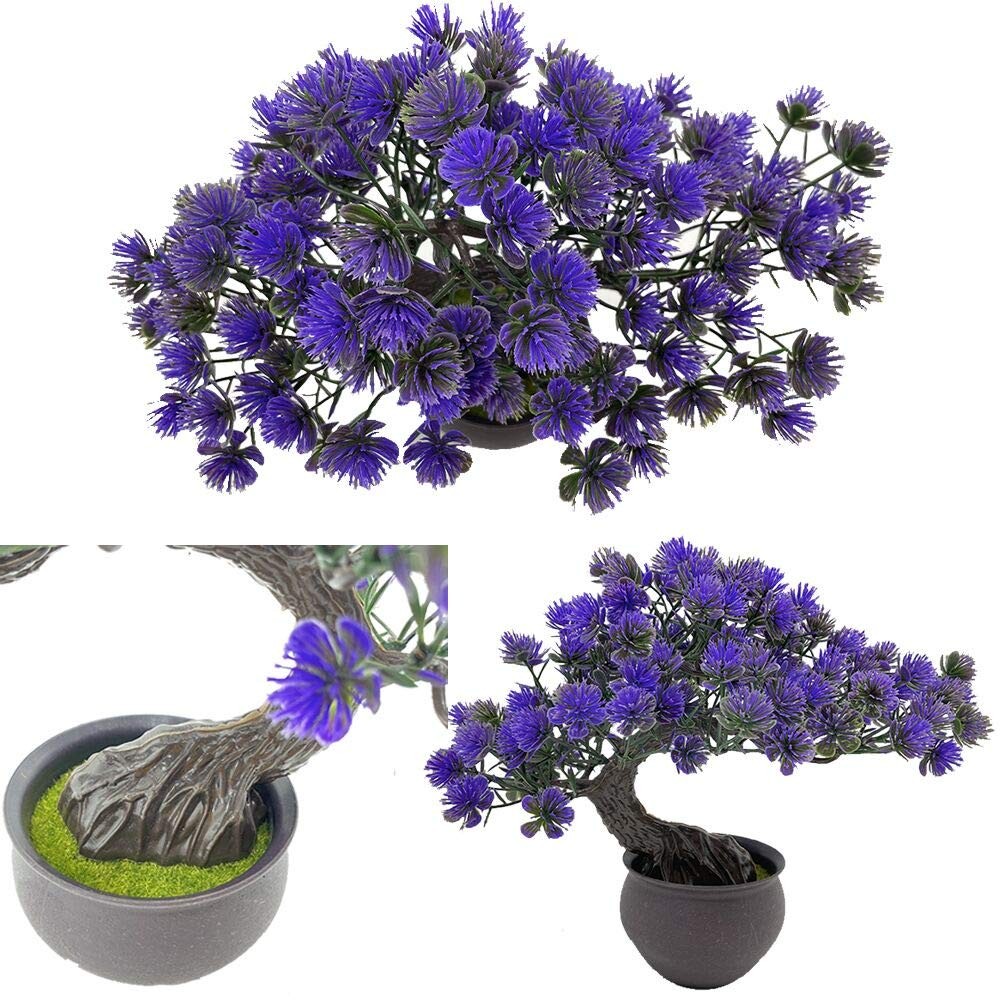 Artificial Bonsai Juniper Tree Faux Japanese Cedar Potted Plant Home Decor