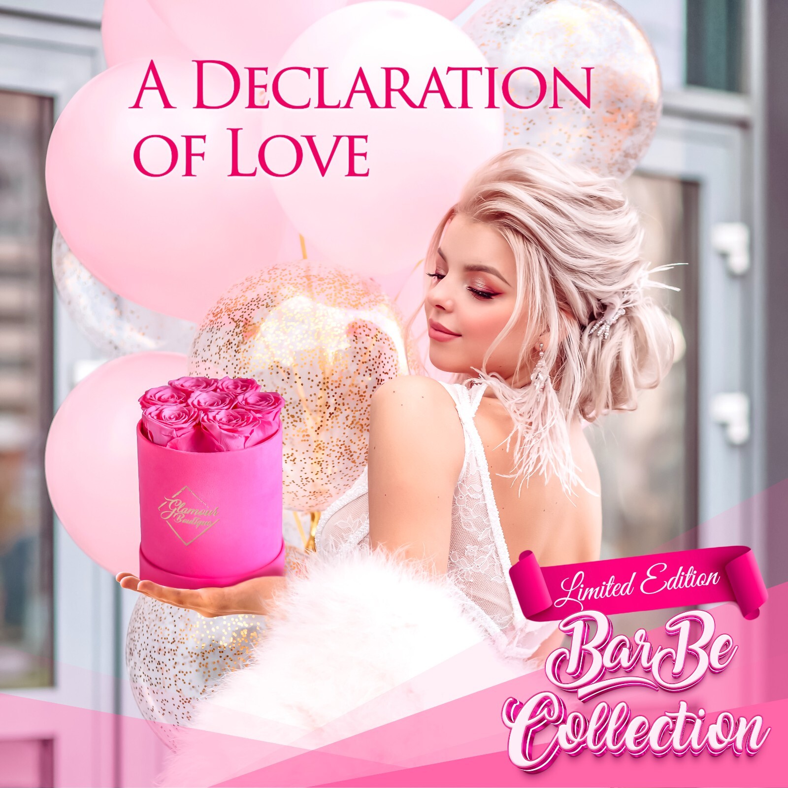GLAMOUR BOUTIQUE Preserved roses in a box – Forever flowers Barbie Collection