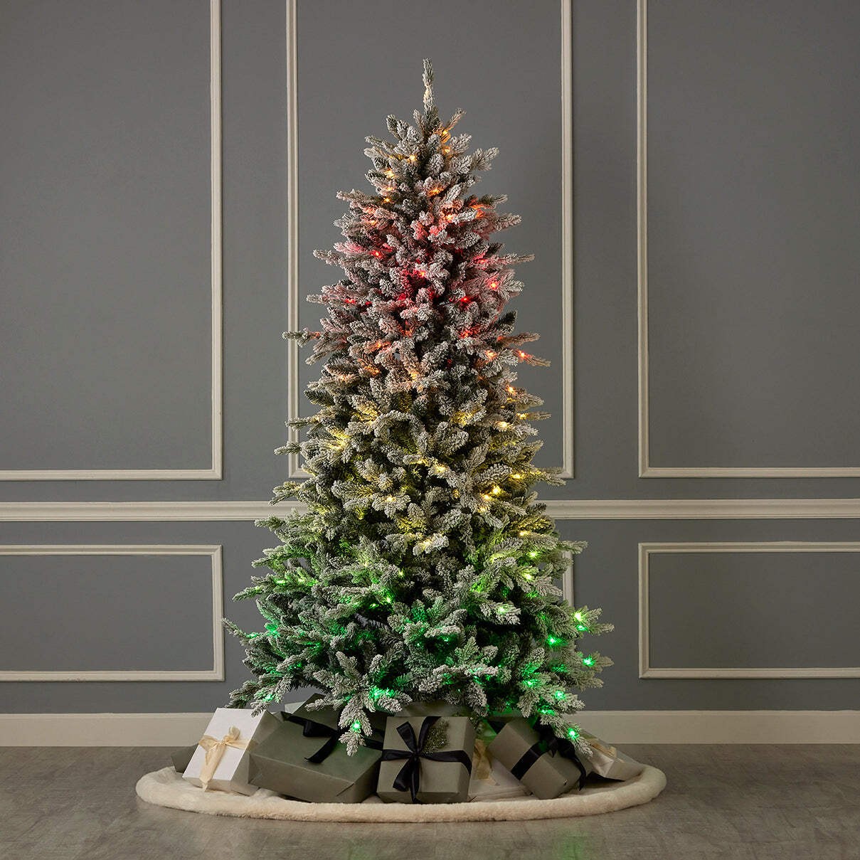 Bluffton Flocked Pine Tree
