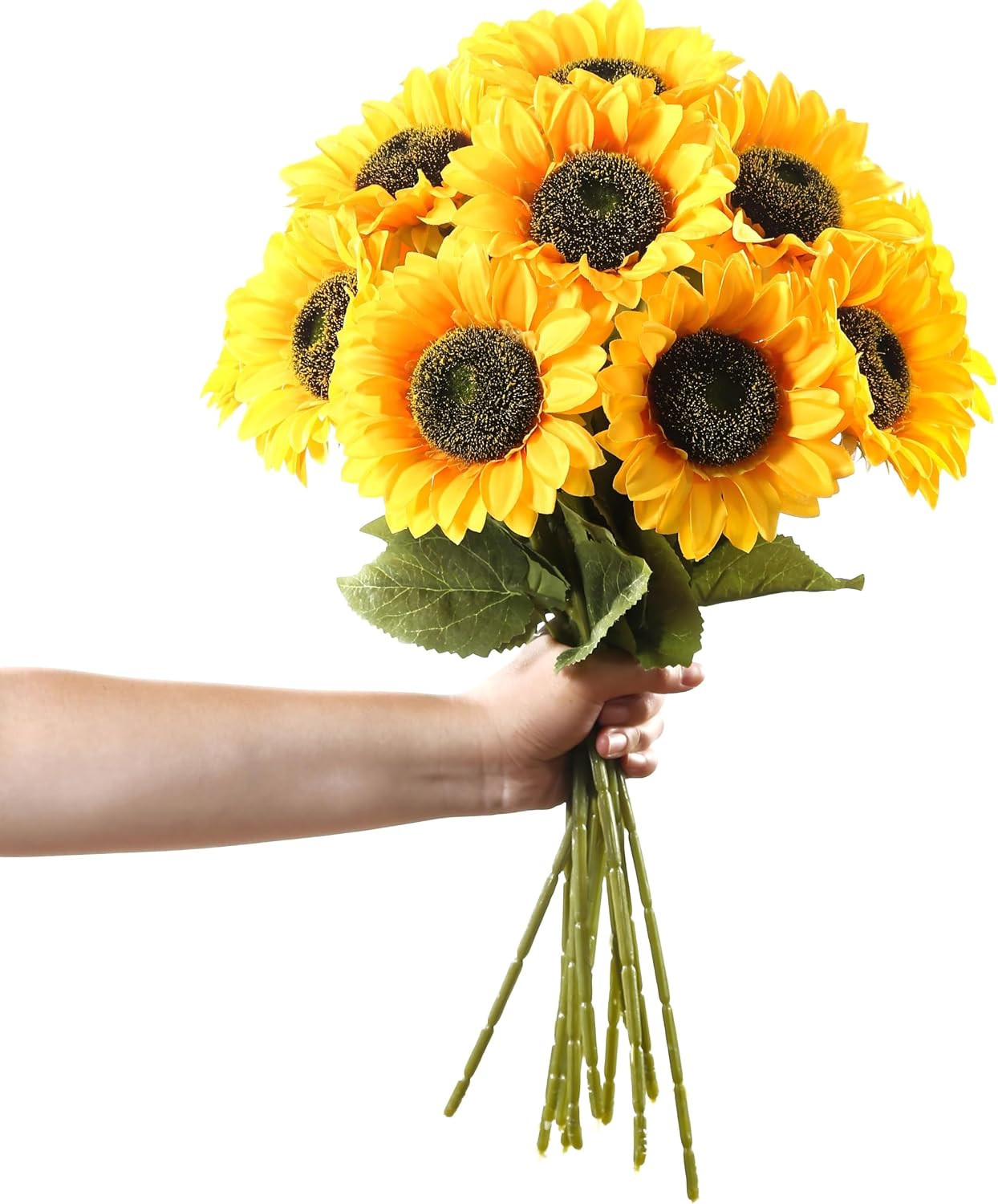 Artificial Sunflower Flowers Long Stem Silk Fake Sunflowers Decoration