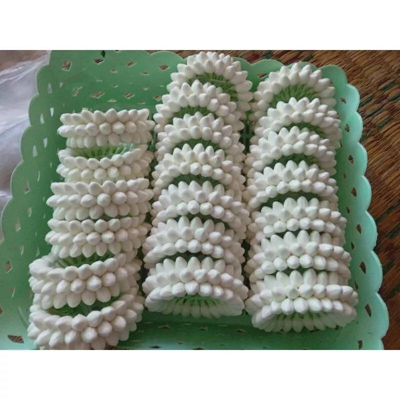 2.5″ Garland Artificial Jasmine flowers Tissue Paper Fragrant Glue White Circle