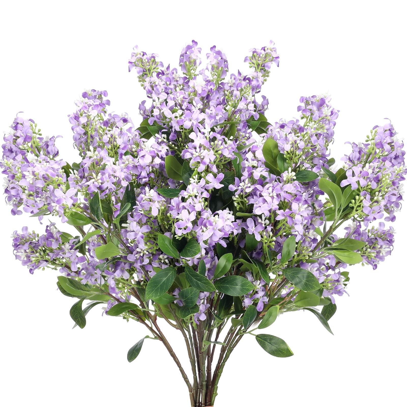 10 Pcs 30″ Artificial Lilac Flowers Fake Delphinium Antirrhinum Stem Silk Art…
