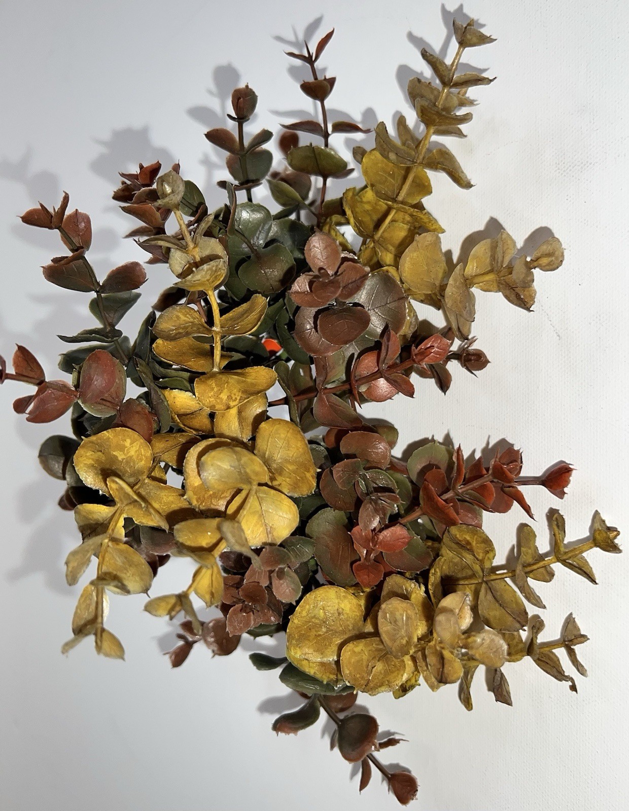 Artificial Eucalyptis Leaves Branches 3 Pc Fall Autumn Decor Thanksgiving NWT