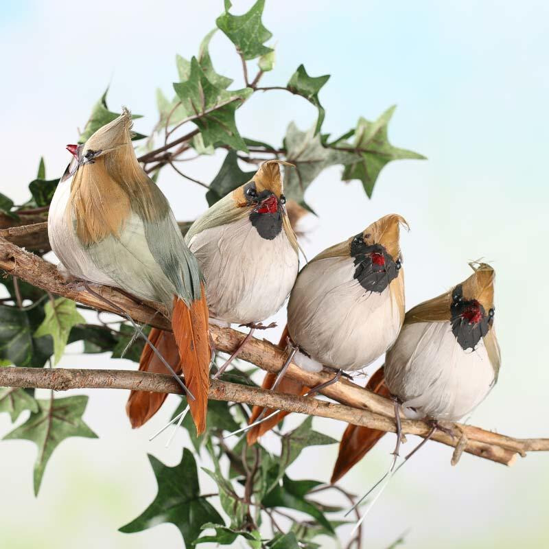Set of 12 Artificial Plump Female 4-1/2″ Long Cardinal Birds
