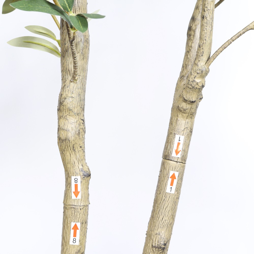 Artificial Olive Tree in Black Plastic Pot, 1pc/set