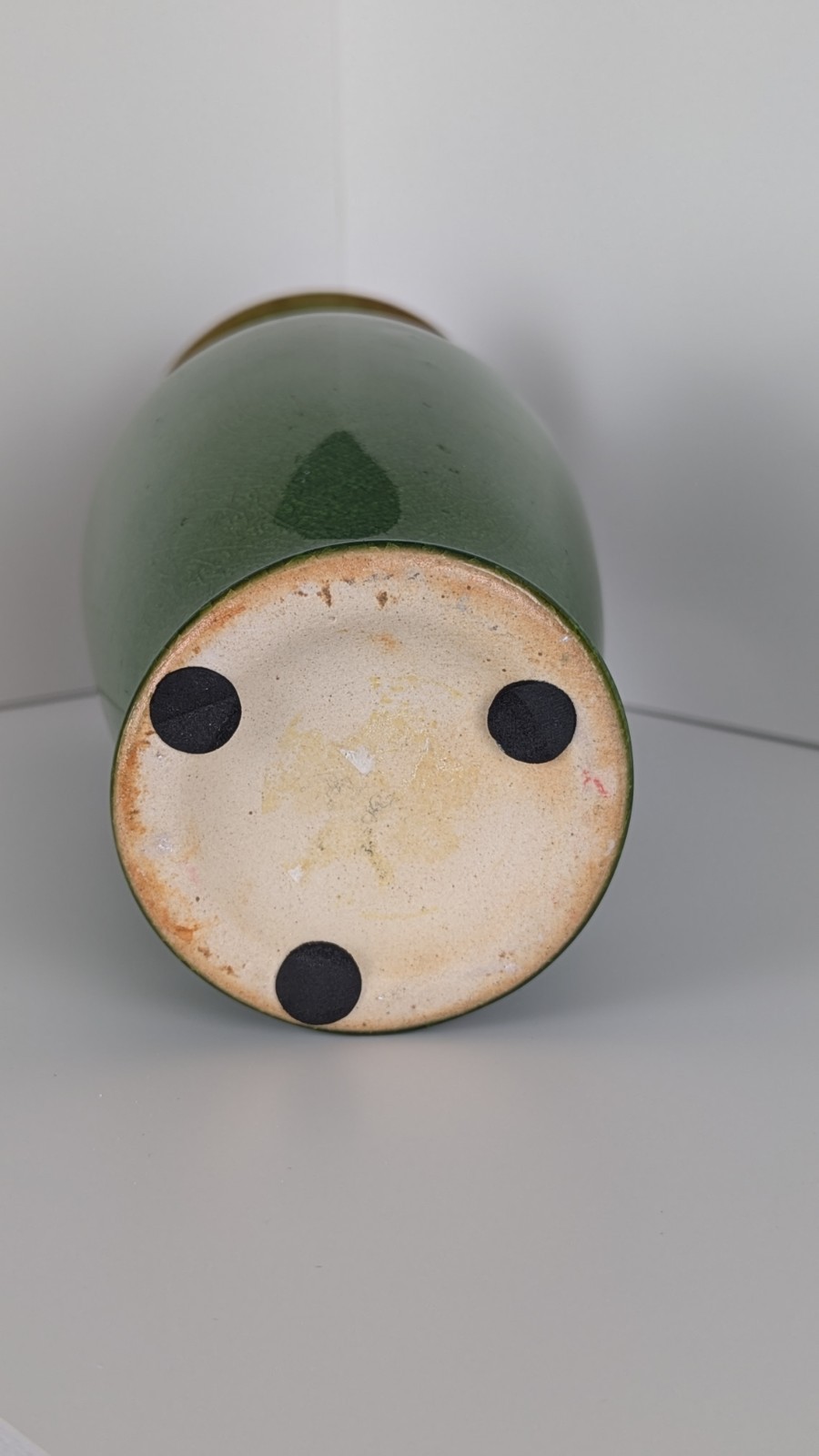 Ceramic Vase Green Glaze Vase Only