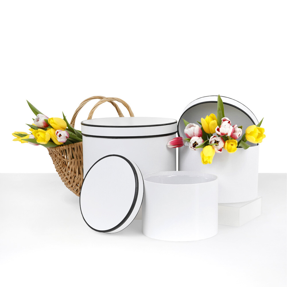 Surprise Round Flower Gift Box – Set of 3, for Luxury Flower Arrangements | W738