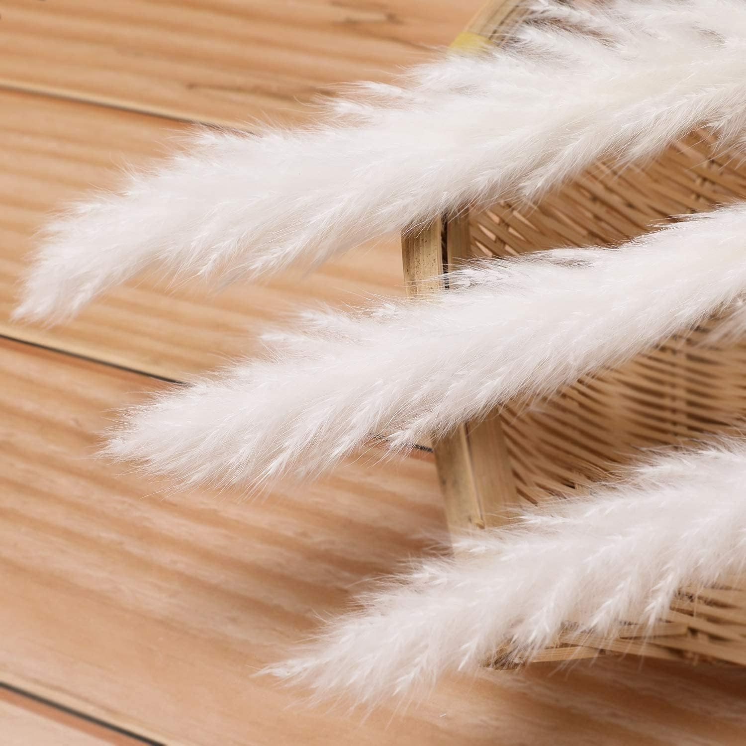 30 Pcs White Pampas Grass ,17 inch/45 cm Natural Dried Pampas Grass Branches …