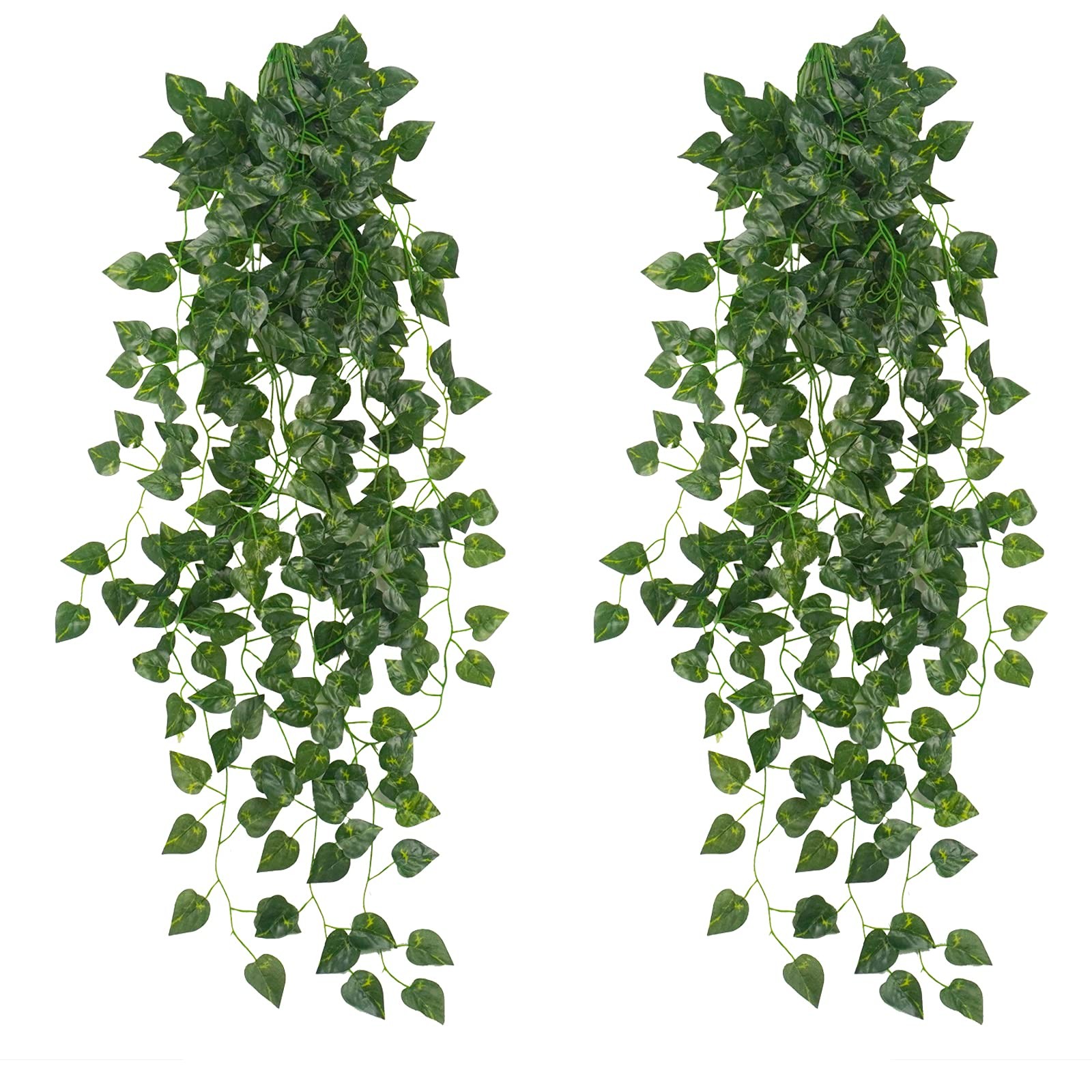 2Pcs Fake Plants for Outside Fake Plant Decor 3.1ft Artificial Hanging Plants…