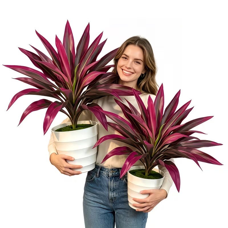 2pcs Set – UV-Resistant Outdoor Green Plants