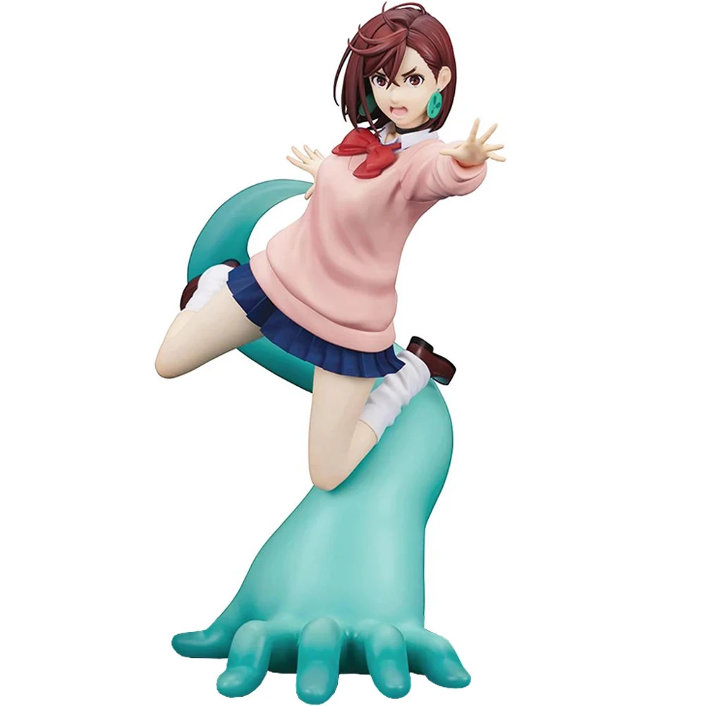 Anime Style Dandadan Momo Ayase Figure Green Energy Base Model Collectible