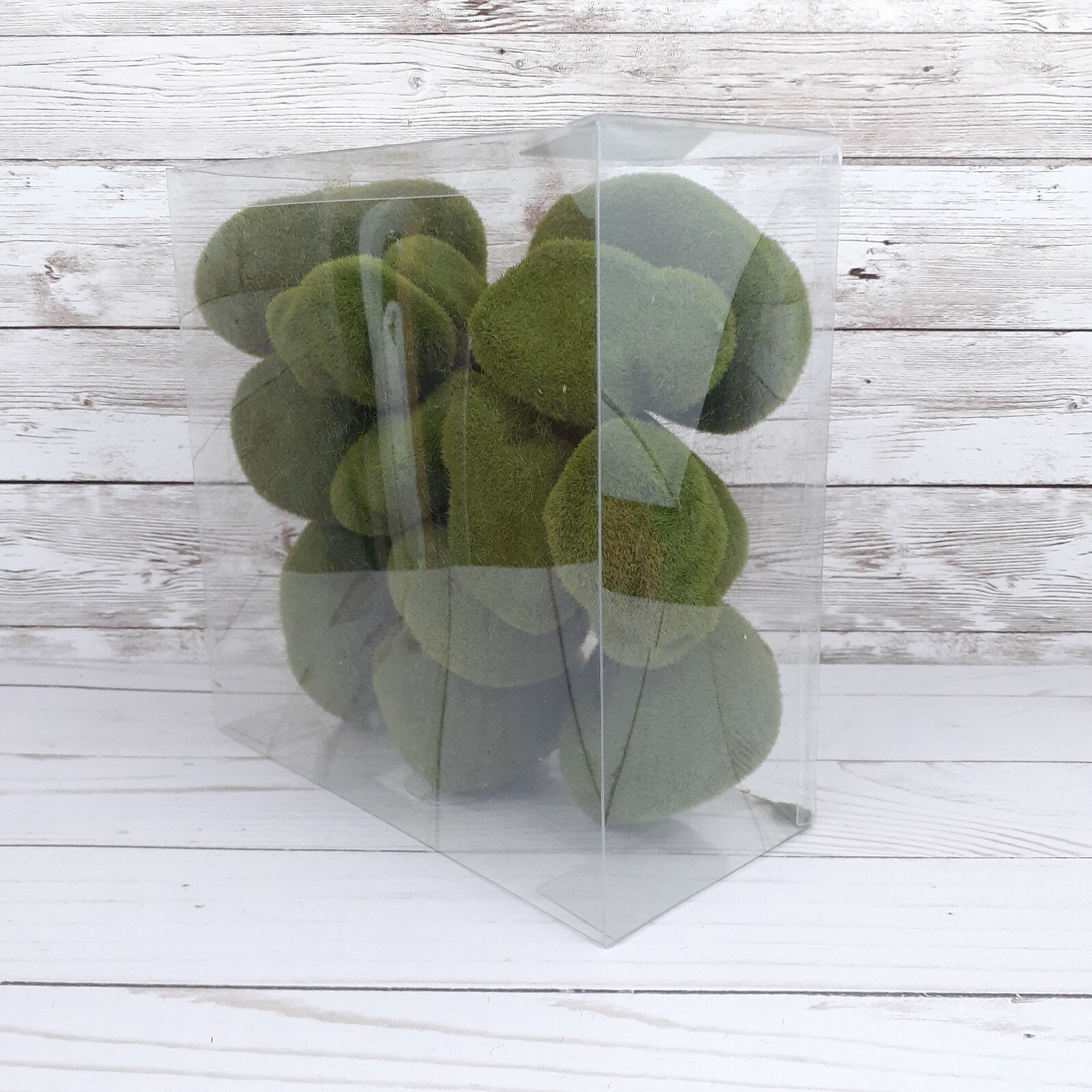 Vase Bowl Filler Tabletop Decor Faux Moss Rocks Green