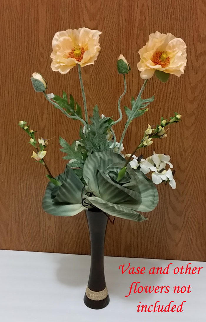 18″ Psesilk Artificial Aloe Cabbage Flower Heads