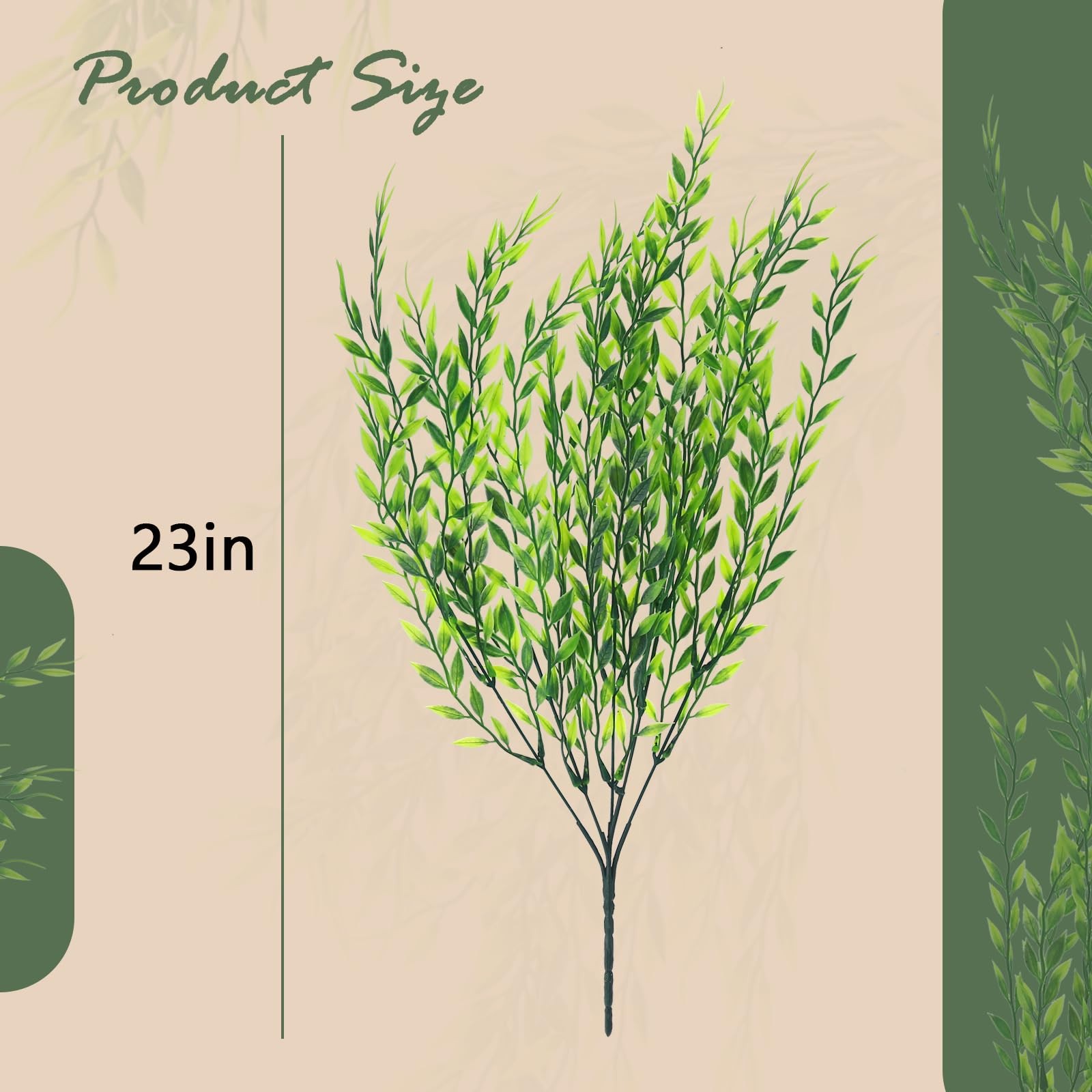 8pack Fake Plants Weeping Willow Set Artificial Greenery Sterms Hanging Ivy V…