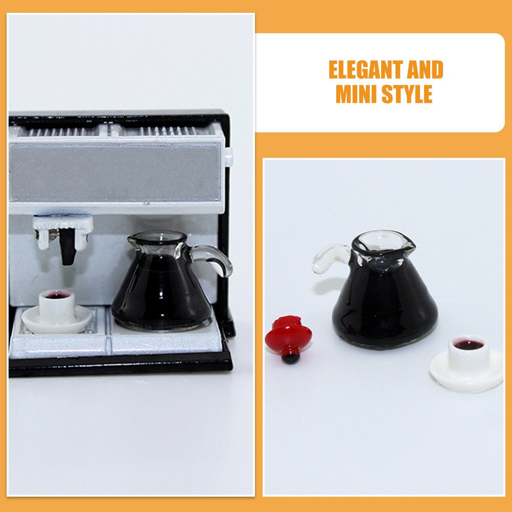 1 Set Miniature Coffee Pot Resin Decor Assorted Colors Mini House Accessory