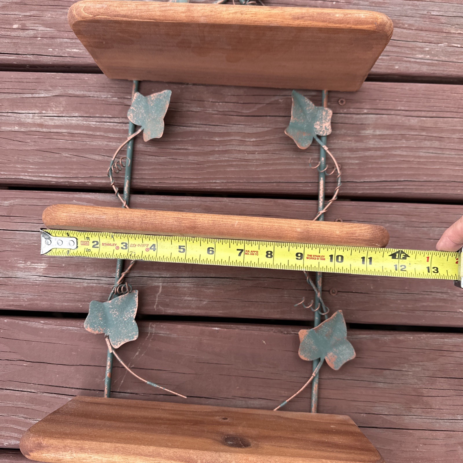 Vtg Homco Home Interiors 3 Tier Shelf With Metal Ivy Cottage Core Farmhouse