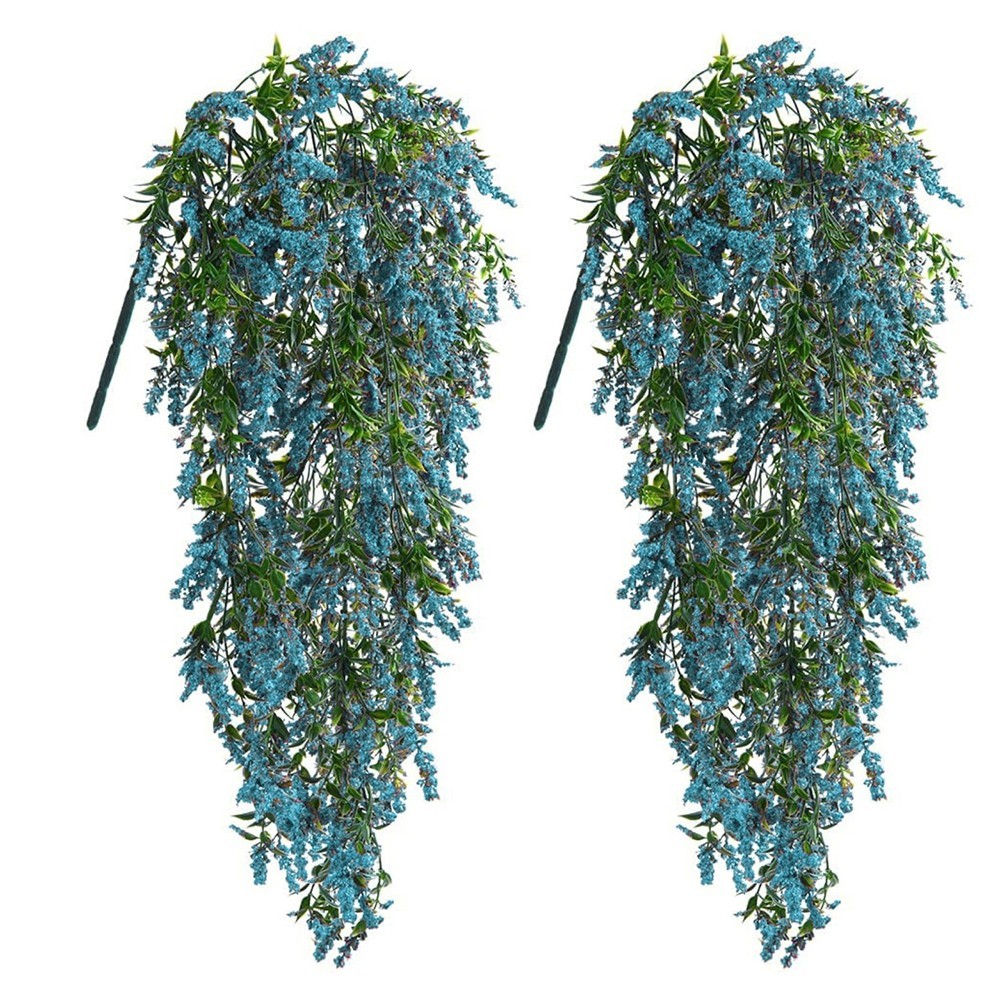 2pcs Wisteria Vines Naturalistic Plastic Flowers for Indoor Decoration