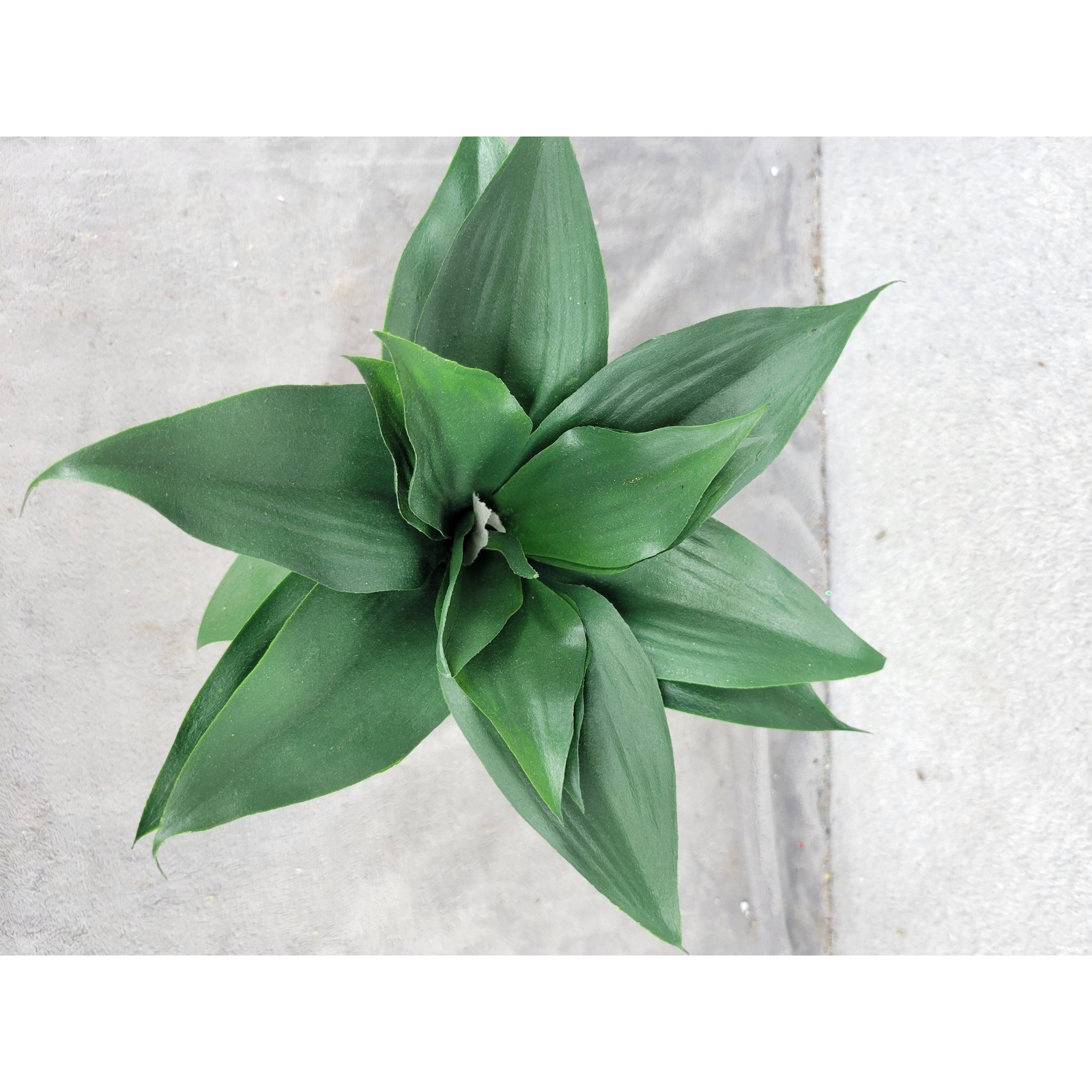 Artificial Snake Plant in White Ceramic Pot with Wood Stand Faux Green Leaves