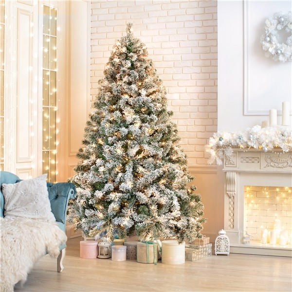 Multi Size Pre-Lit Spruce Artificial Christmas Tree with Incandescent Lights