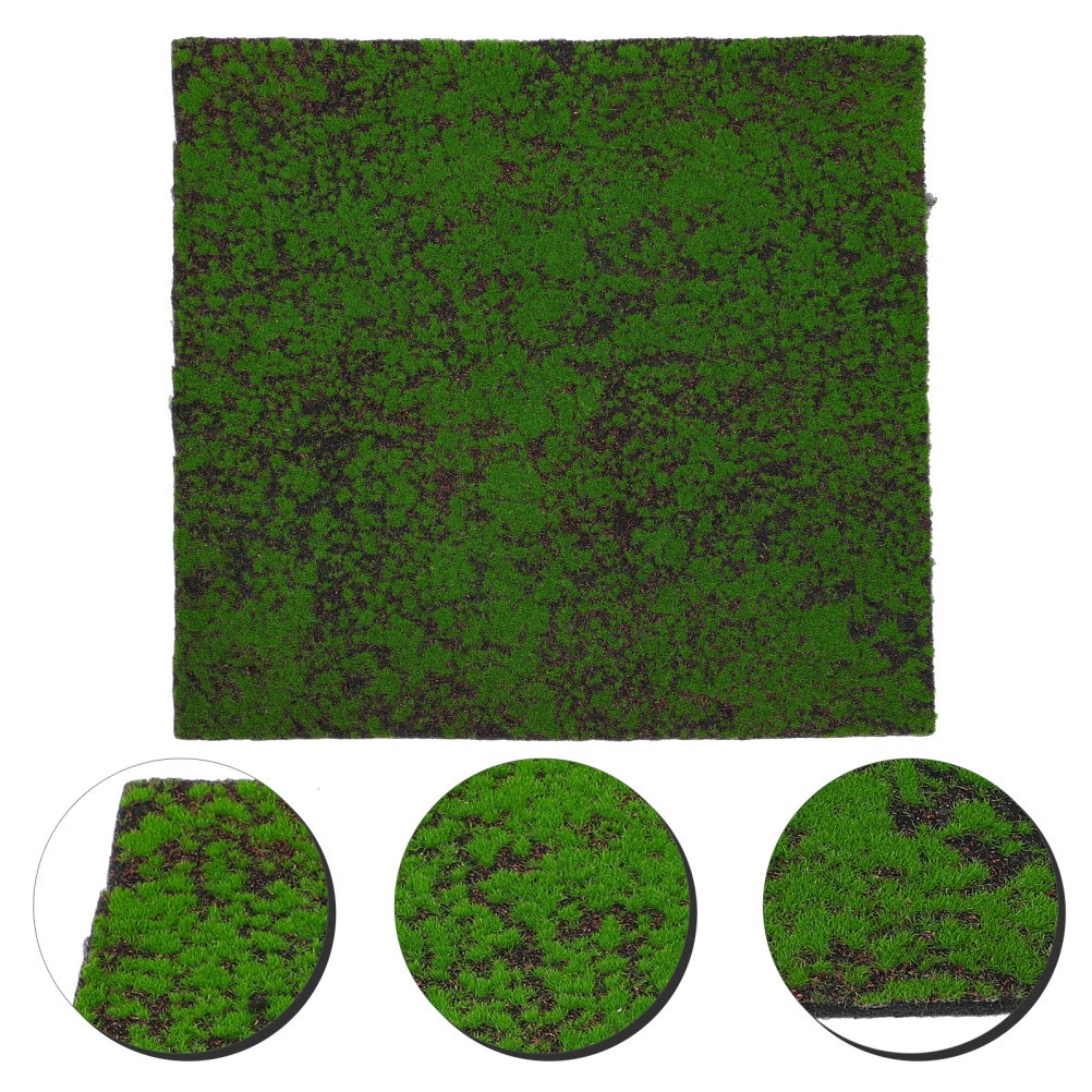 Simulation Moss Mat Green Artificial Grass Panel for Micro Landscape Decoration