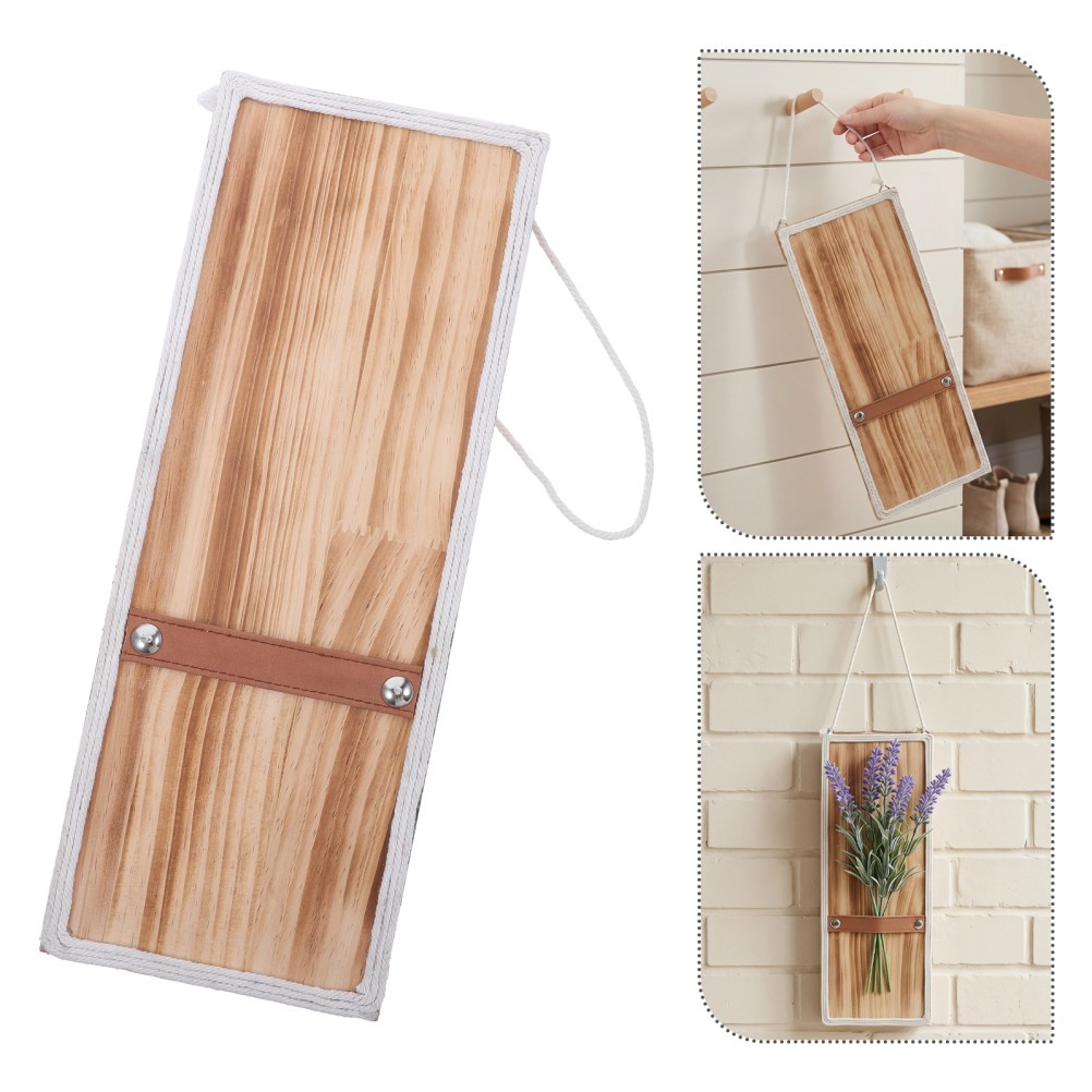 Wooden Flower Wall Decor, Rustic Wall Hanging Plaques for Artificial Flowers,