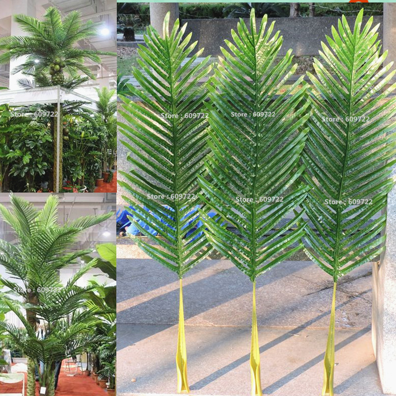 104cm 18pcs Patio Sago Artificial Palm Leaf Plant Tree Branch Frond Home Decor