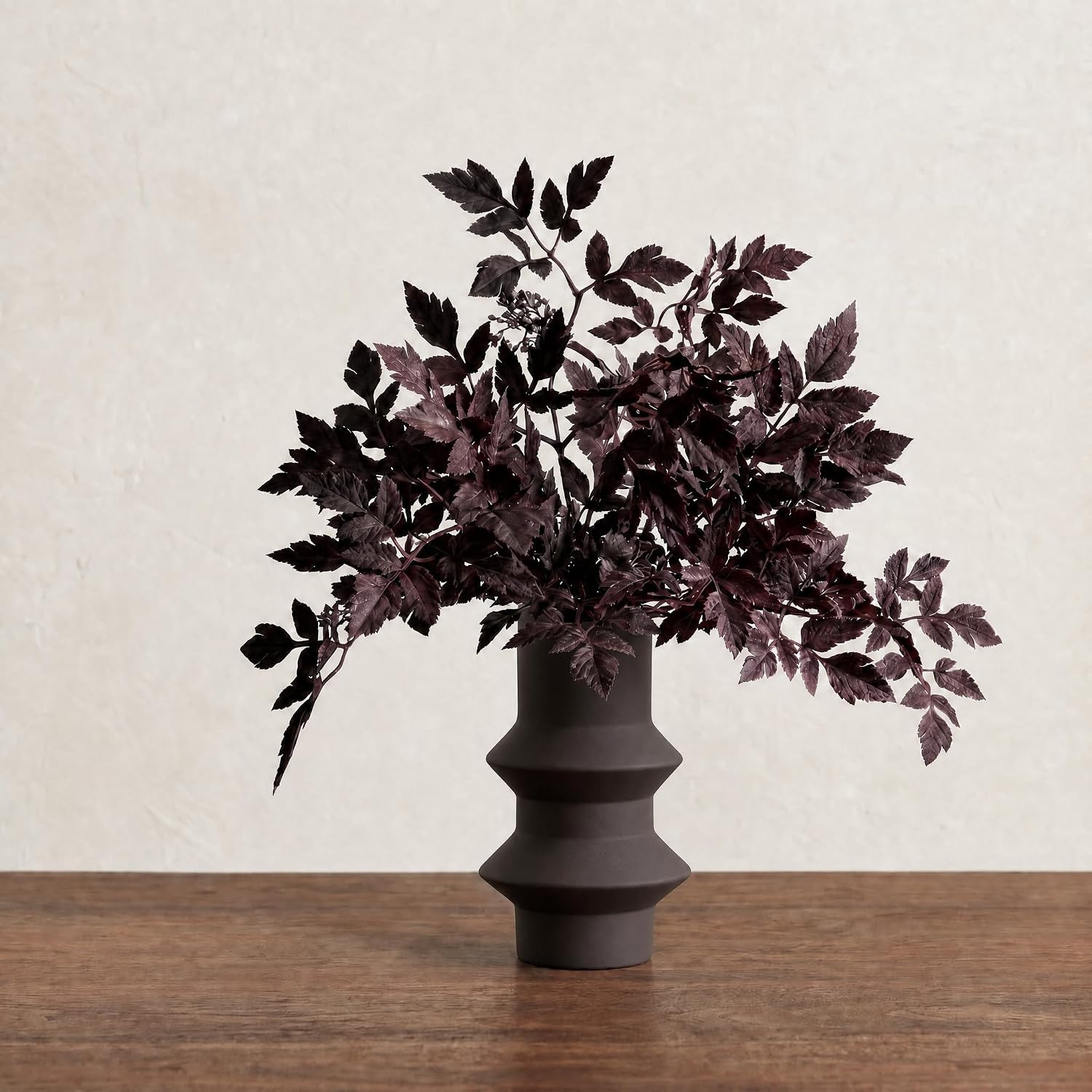 Fall Decorations Fall Stems for Vase, Set of 3 Faux Plum Burgundy Branches | 24″