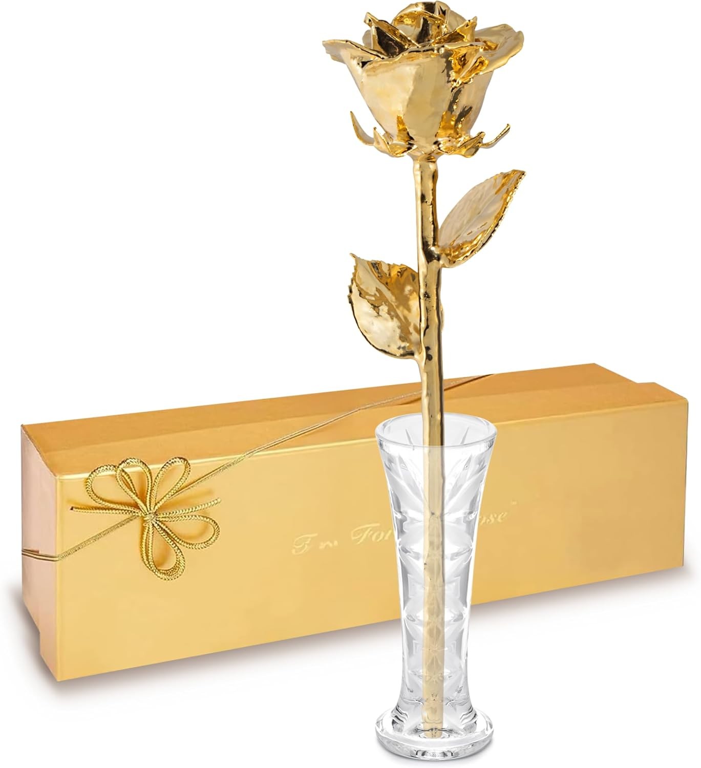 24K Gold Dipped Real Rose – Handmade, Long-Lasting Preserved Flower