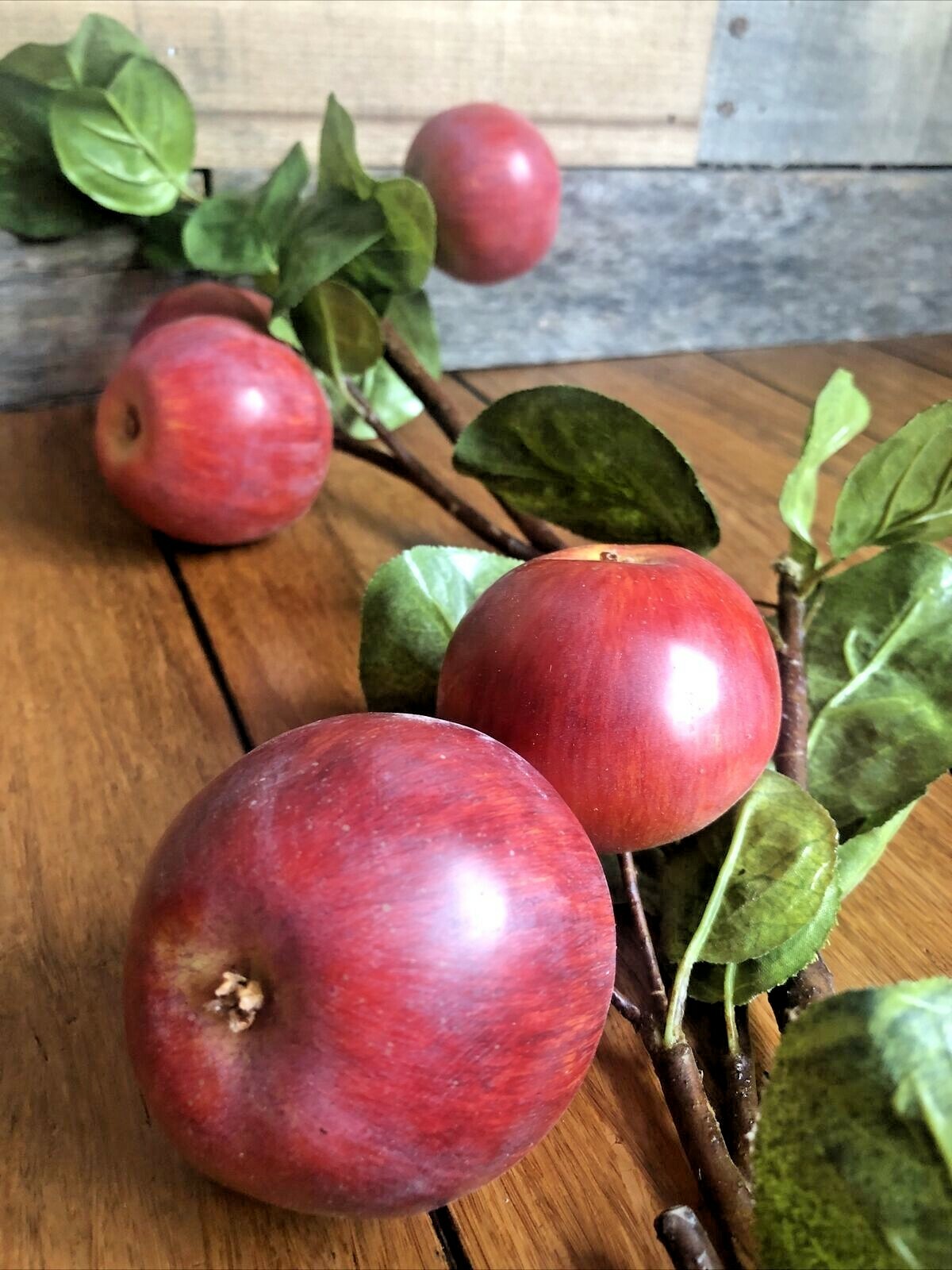 Apple Branch 1Pc Artificial Fruit Decoration Flowers Leaves Garden Home Deco DIY