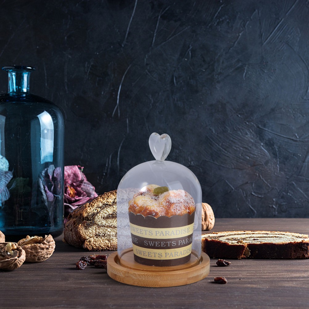 Display Dome with Base Glass Dome, Cloche Dried Flower Collect Decoration Frame
