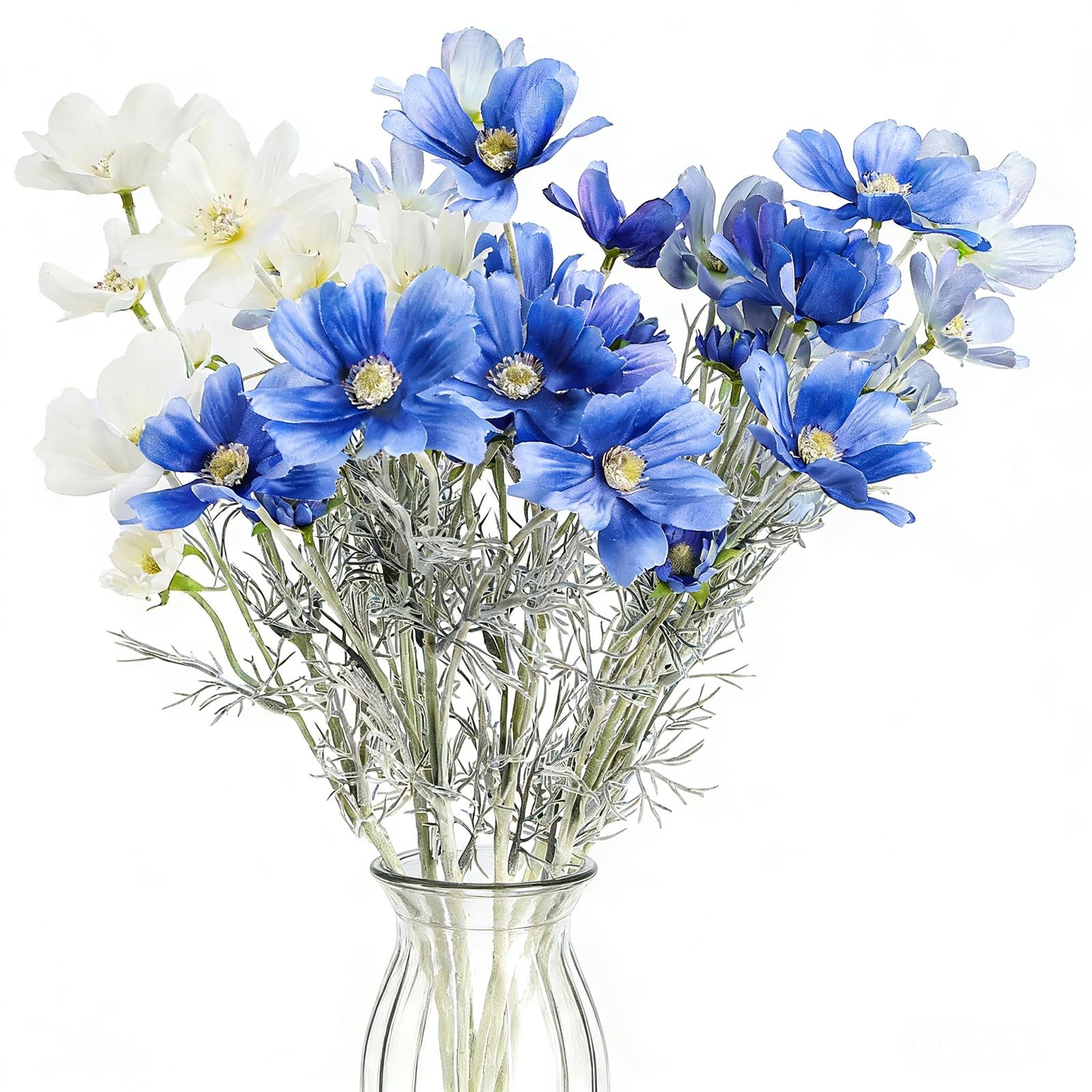 8 Bundles Artificial Flowers, No Fade Fake Flowers with Long Stem, Realistic …