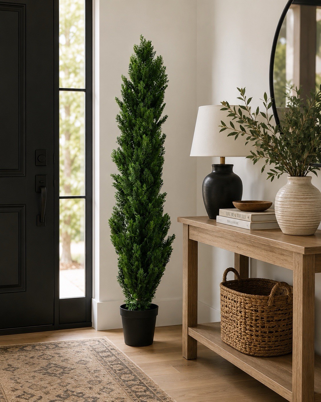 6Ft Cedar Pine Artificial Topiary Tree UV (Indoor/Outdoor). Retail $352