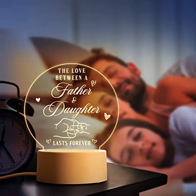 Personalized Night Light for Dad – Perfect Birthday, Retirement,