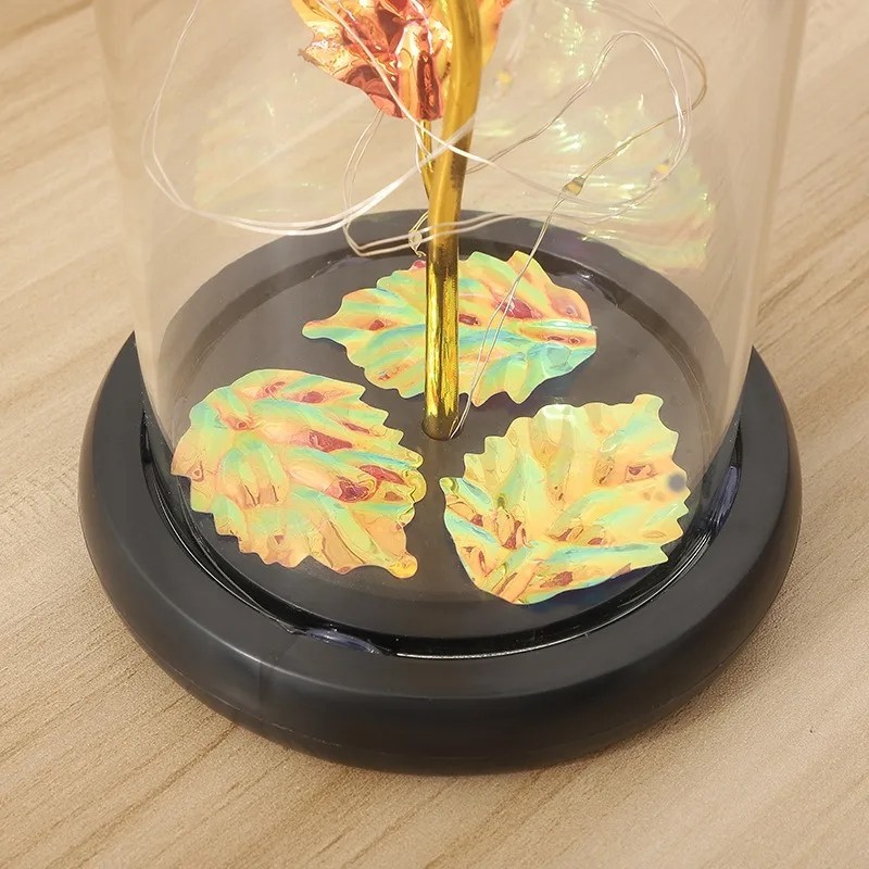 LED Enchanted Eternal Galaxy Rose Glass Dome Fairy Light Romantic Gift Decor