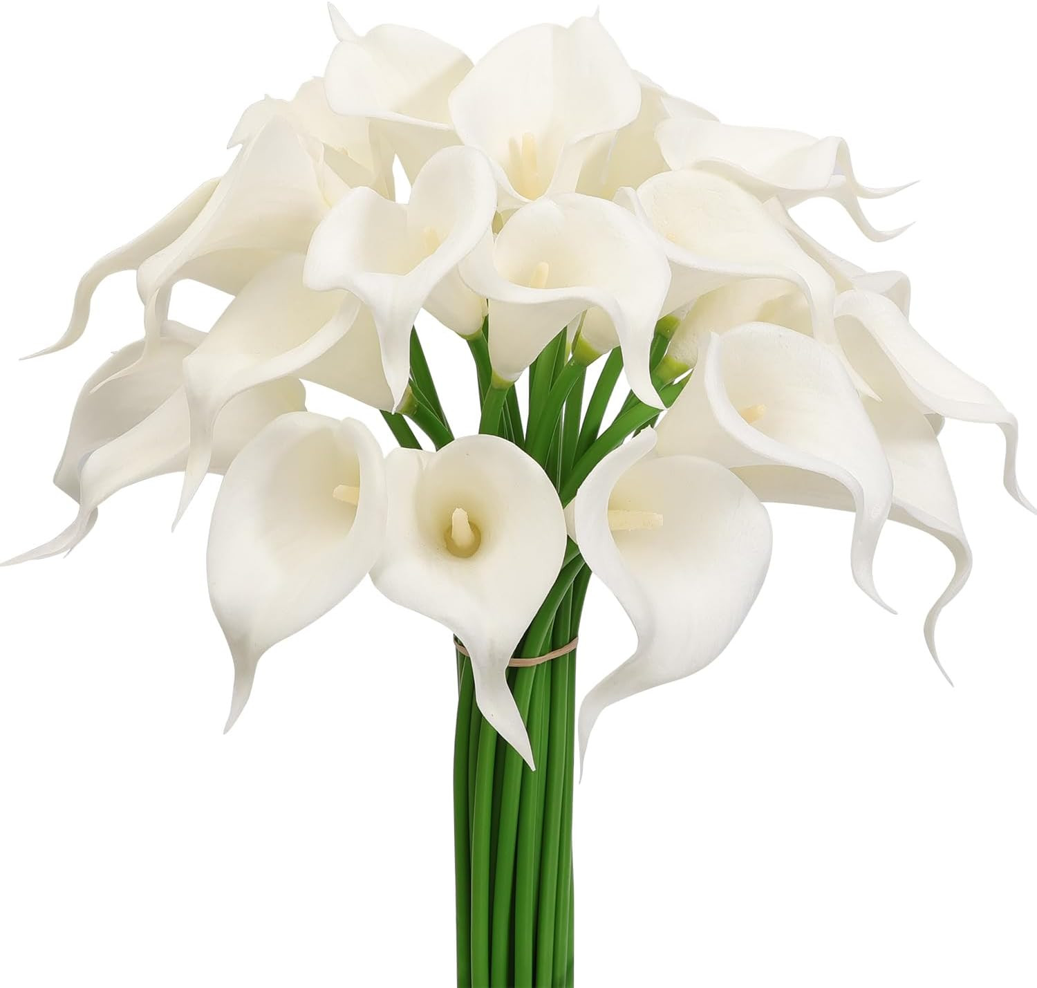30Pack Real Touch PU Latex Artificial Calla Lily Flowers for Wedding Party and H