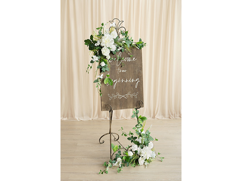Ling’s Moment 2pcs Wedding Flowers Garland Artificial Floral Swag Arch