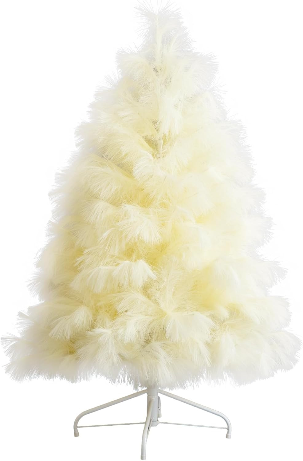 4Ft Off-White Pampas Grass Christmas Tree – Elegant Holiday Decor