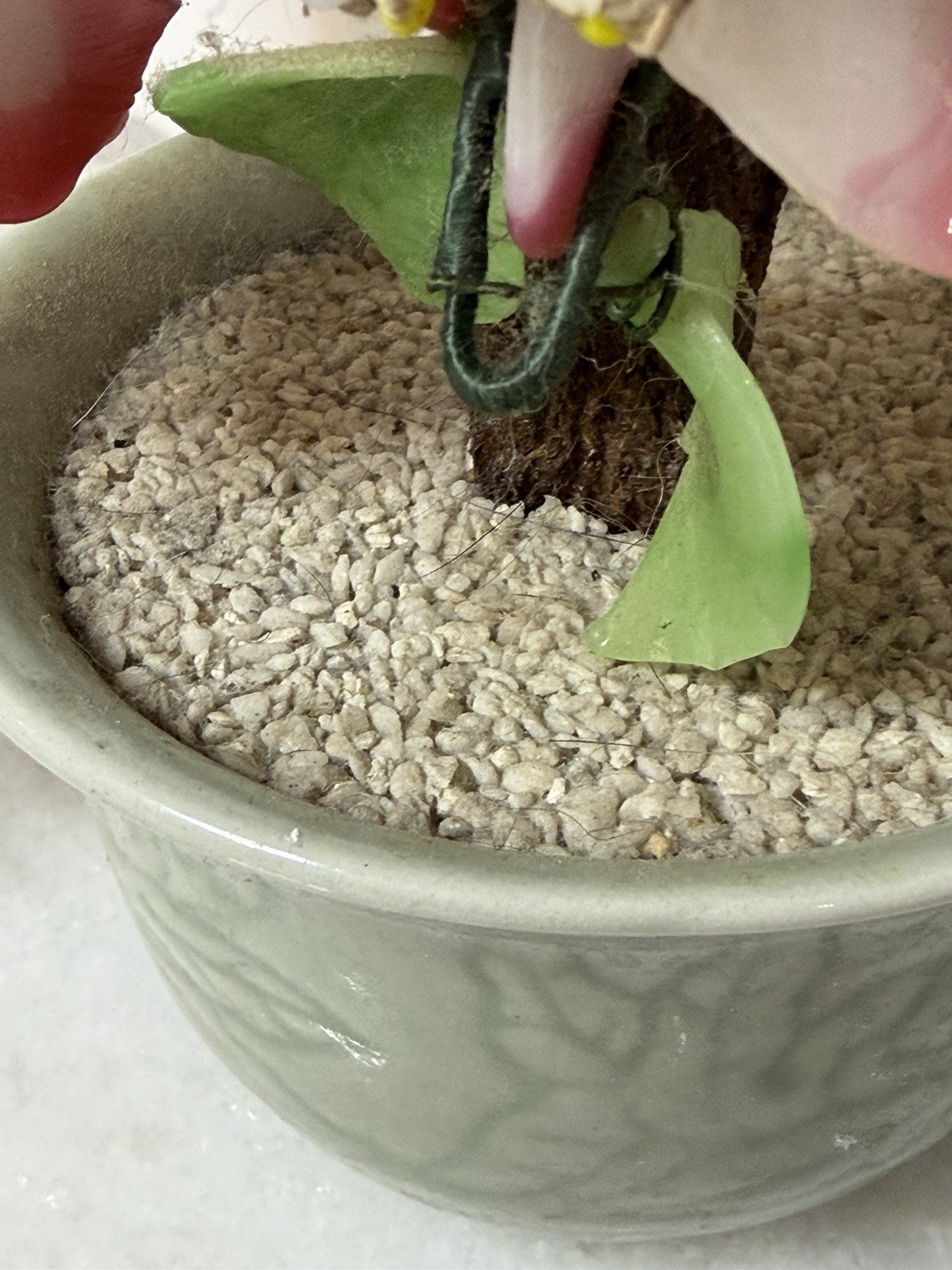 ✨ Vintage Gemstone Blossom Tree in Ceramic Pot ✨