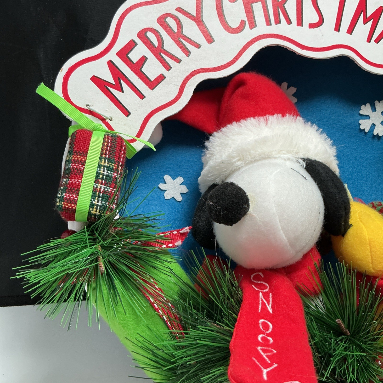Peanuts Snoopy Woodstock Plush Christmas Wreath 13″ Holiday Decor