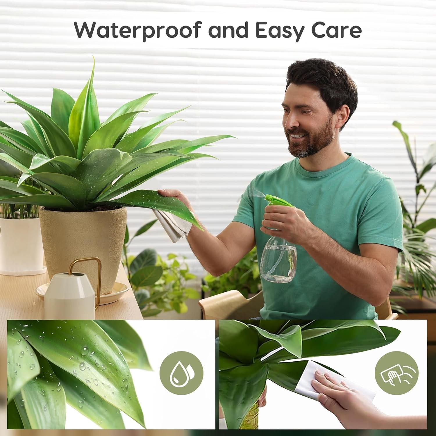 Plantas artificiales para decoración, realistas y resistentes a los rayos UV US