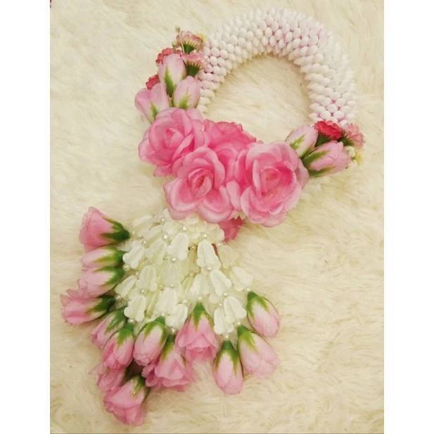 28*12CM Round Garland Artificial Gardenia Plastic Decor Fabric Flower Hang Thai