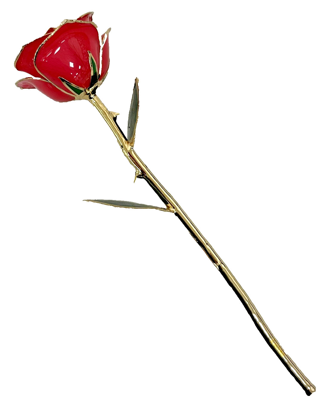 24k Gold Dipped Real Rose Pink Red Preserved Anniversary Valentine Gift Flower