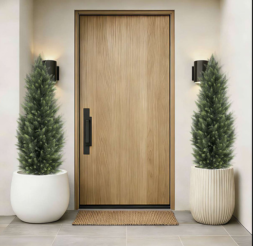 2 Pack 5Ft Faux Cypress Tree Realistic Fake Green Pine Home Garden Decor